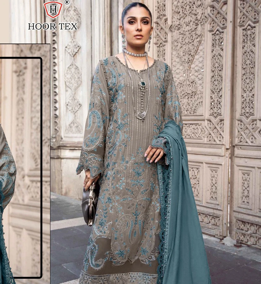 Hoor Tex H-287 Heavy Rayon Wholesale Pakistani Salwar Suit